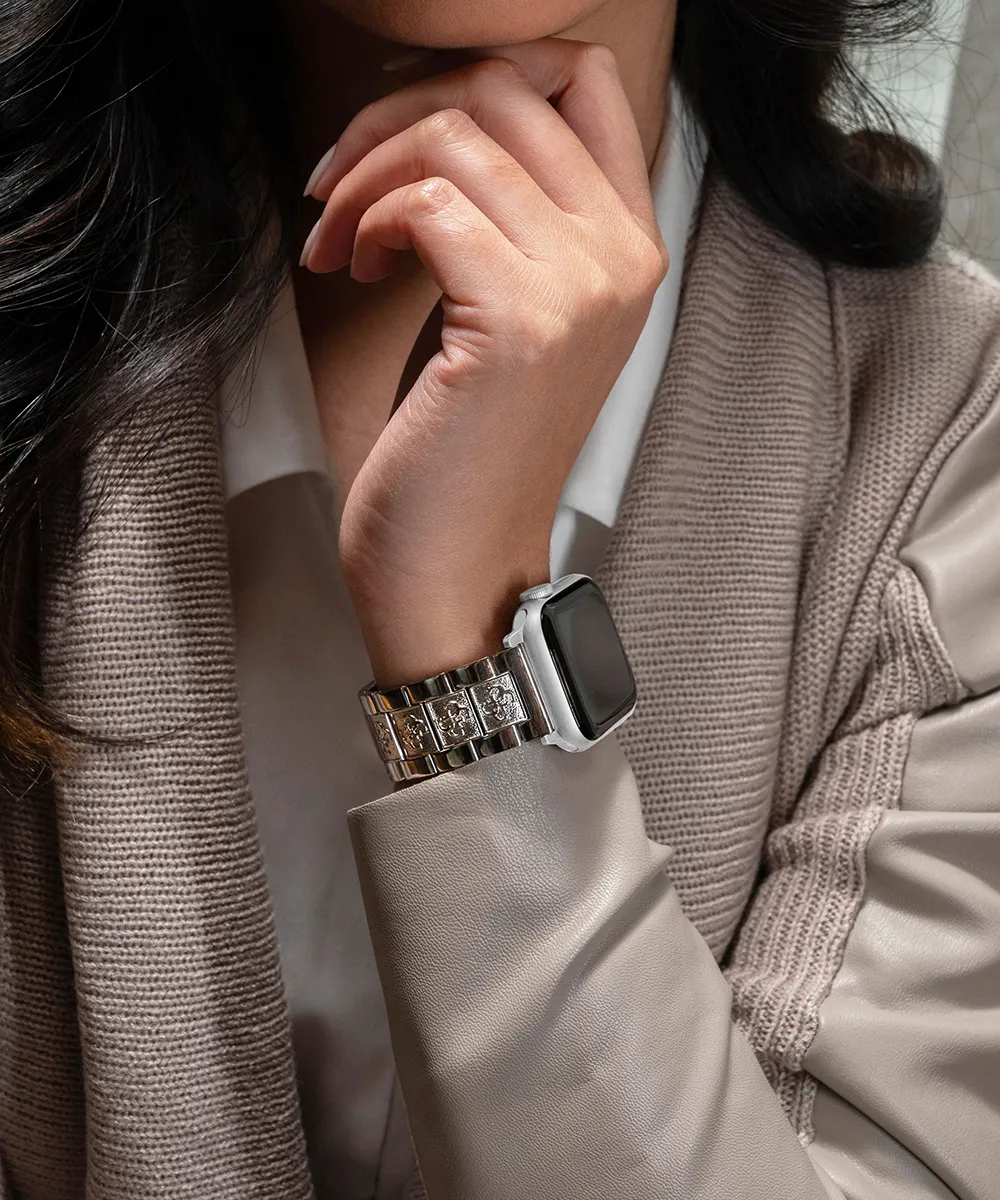 GUESS Logo Stainless Steel Band for Apple 38-40 mm Watch