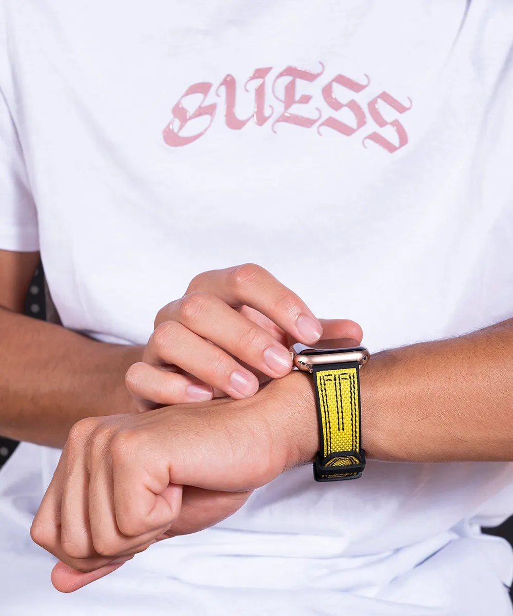 GUESS Nylon on Silicone Band for Apple 42-44 mm Watch
