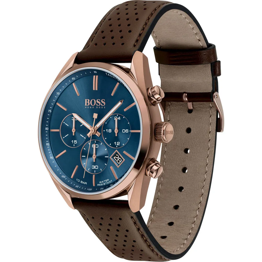 Hugo Boss Champion Leather Strap Men's Watch 1513817