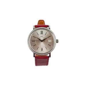 IWC Portofino Automatic Watch 37mm Silver Diamonds IWC458109