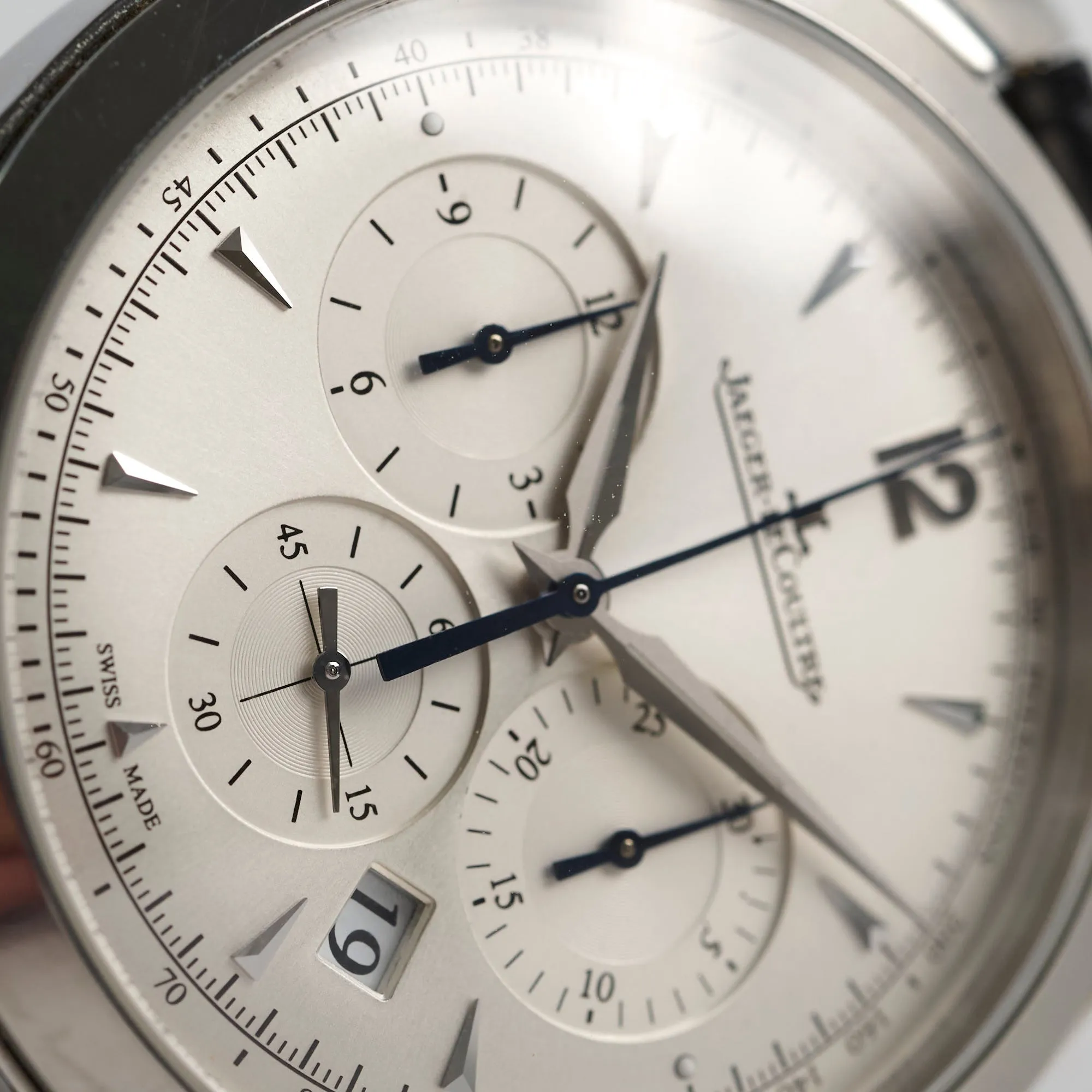 Jaegar LeCoultre Master Chronograph Q153842040mm Stainless Steel Watch