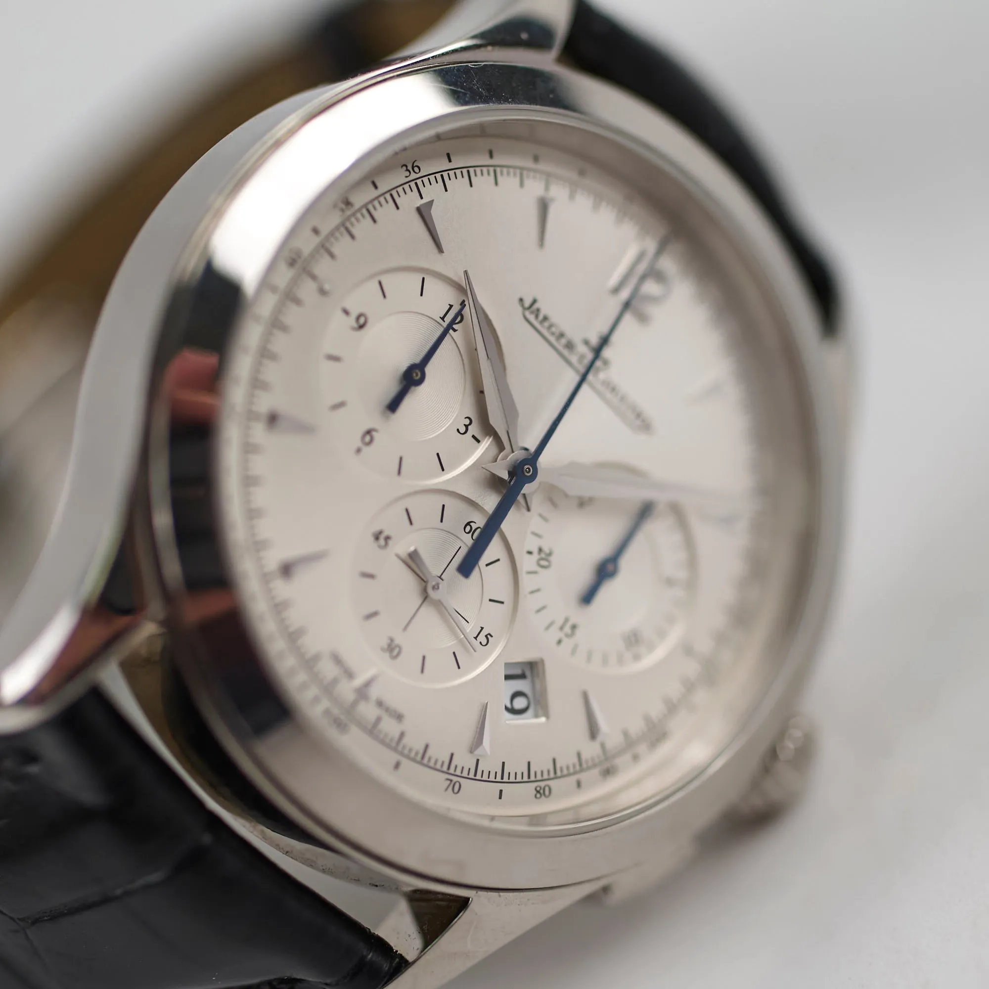 Jaegar LeCoultre Master Chronograph Q153842040mm Stainless Steel Watch