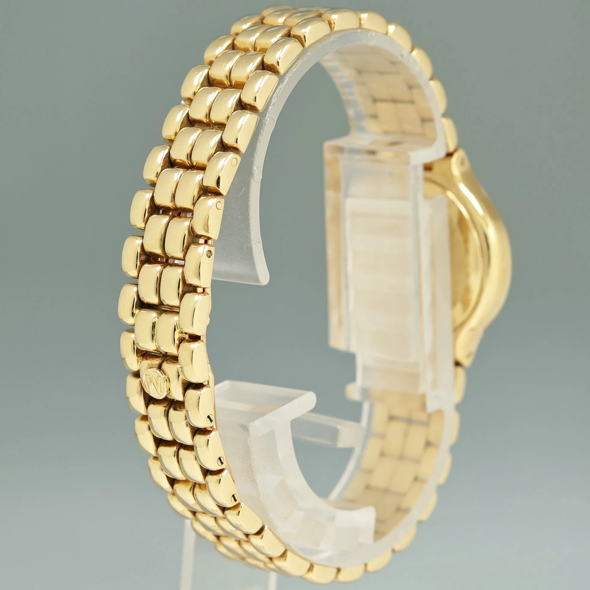Ladies Movado 14k Yellow Gold 29mm Diamond Mother of Pearl Watch