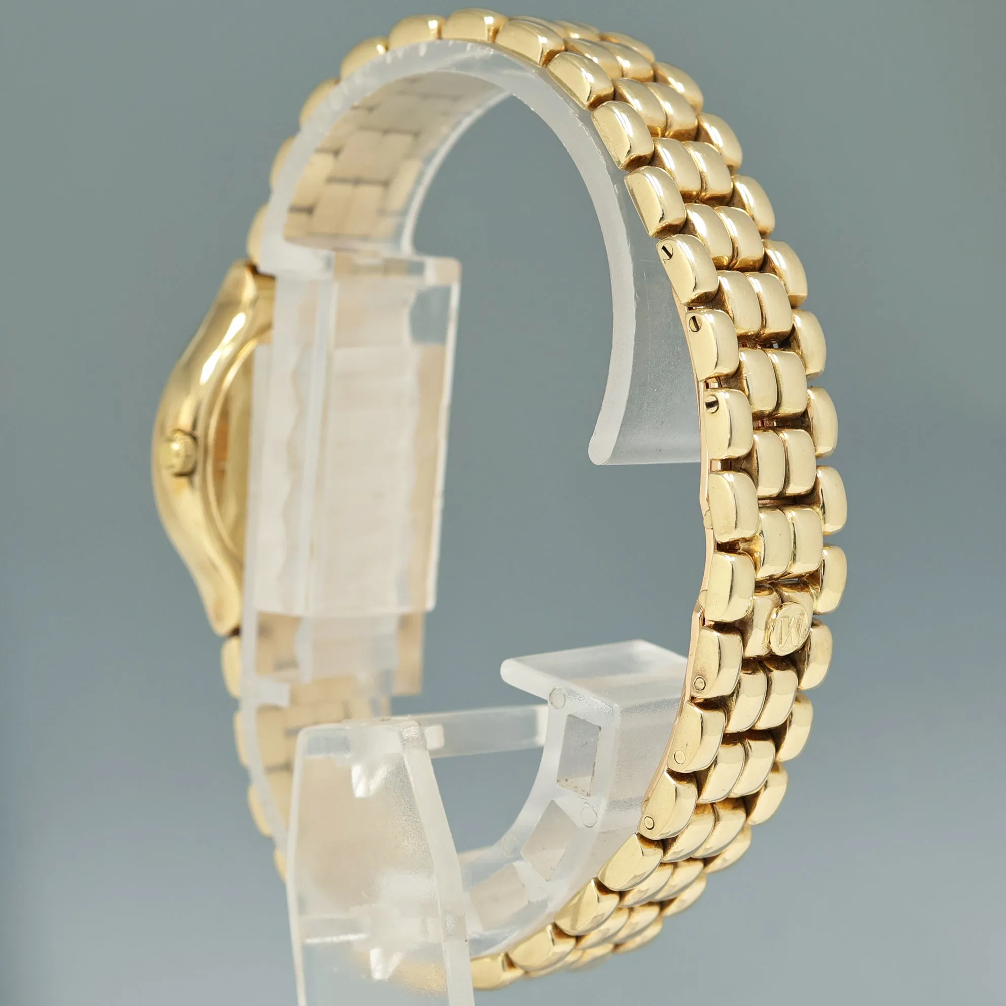 Ladies Movado 14k Yellow Gold 29mm Diamond Mother of Pearl Watch