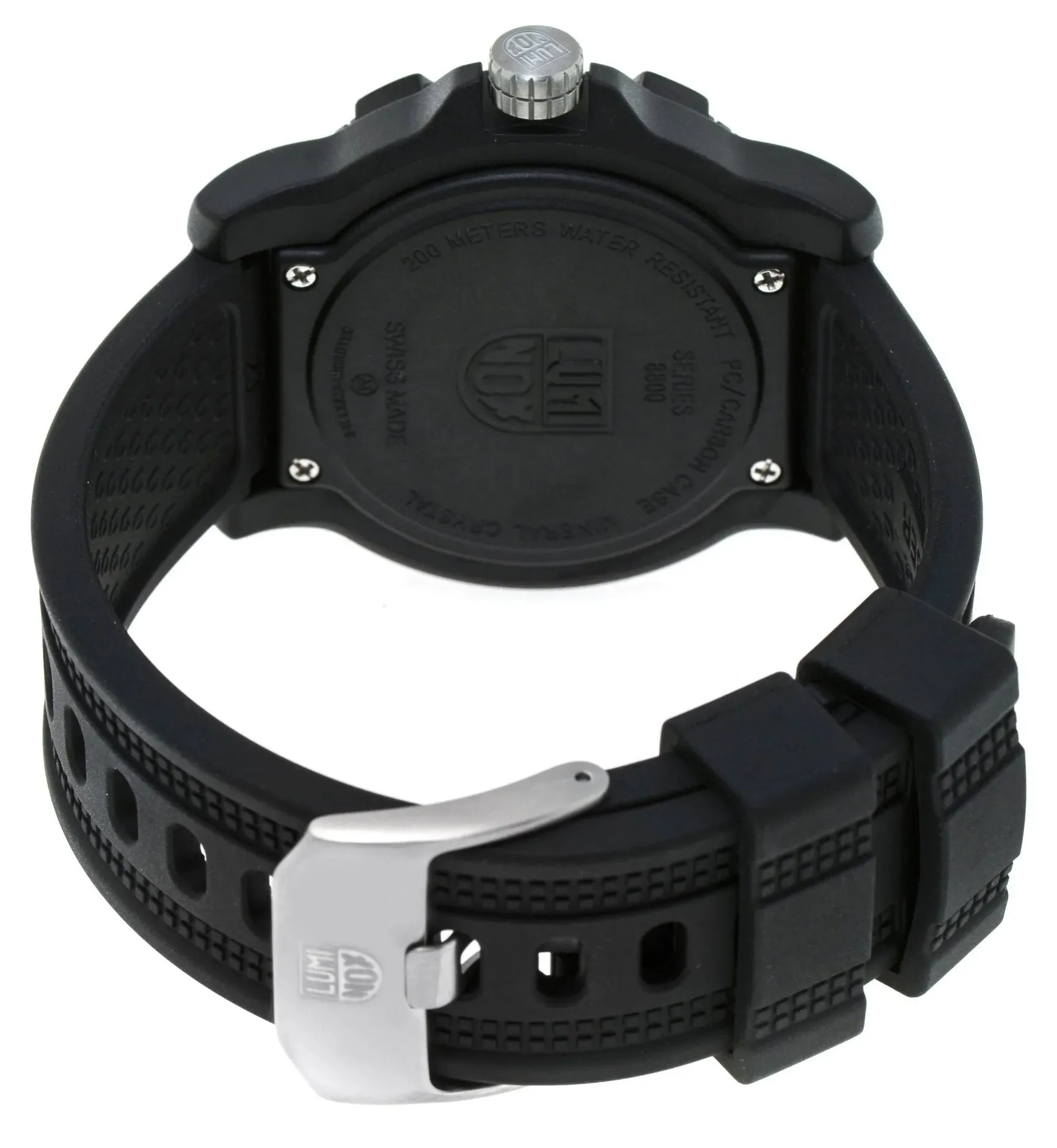 Luminox Black Ops PC Carbon Gray Dial Black Rubber Strap Date Divers Quartz Mens Watch XL.8802.F