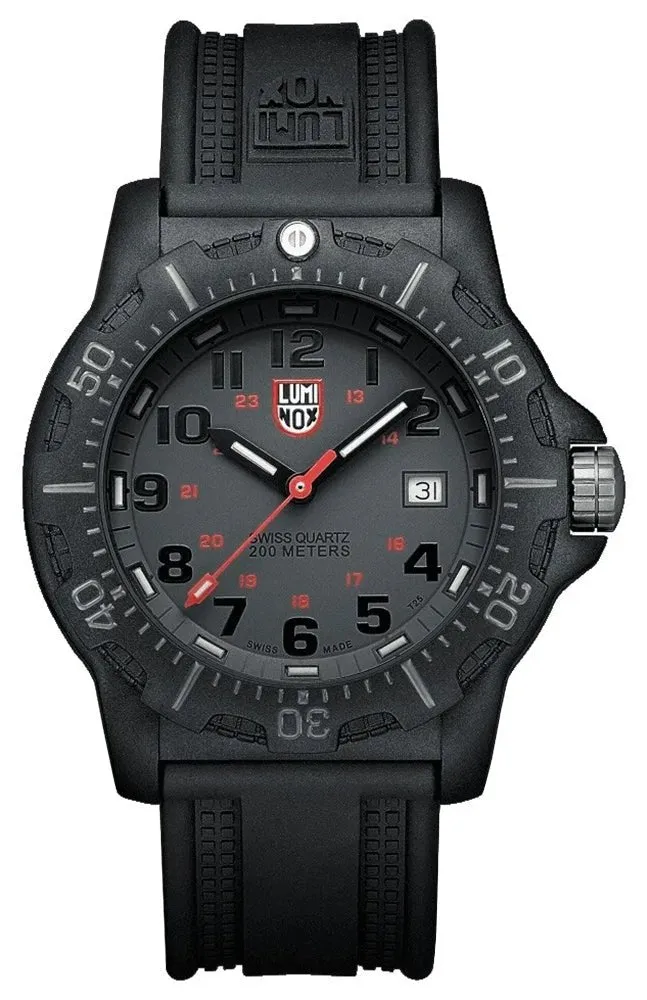 Luminox Black Ops PC Carbon Gray Dial Black Rubber Strap Date Divers Quartz Mens Watch XL.8802.F