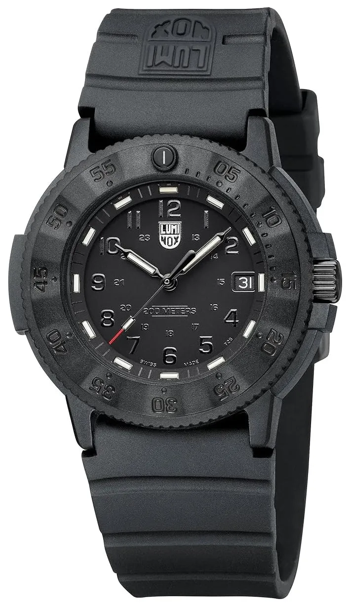 Luminox Original Navy SEAL CARBONOX Black Dial Black Rubber Strap Date Divers Quartz Mens Watch XS.3001.EVO.BO