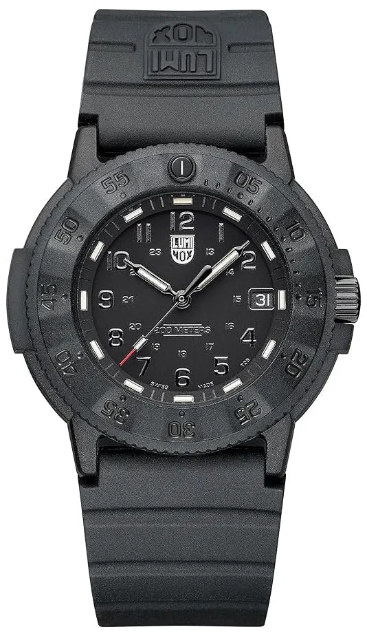 Luminox Original Navy SEAL CARBONOX Black Dial Black Rubber Strap Date Divers Quartz Mens Watch XS.3001.EVO.BO