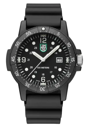 Luminox Sea Bass CARBONOX Black Dial Black Rubber Strap Date Quartz Mens Watch X2.2001