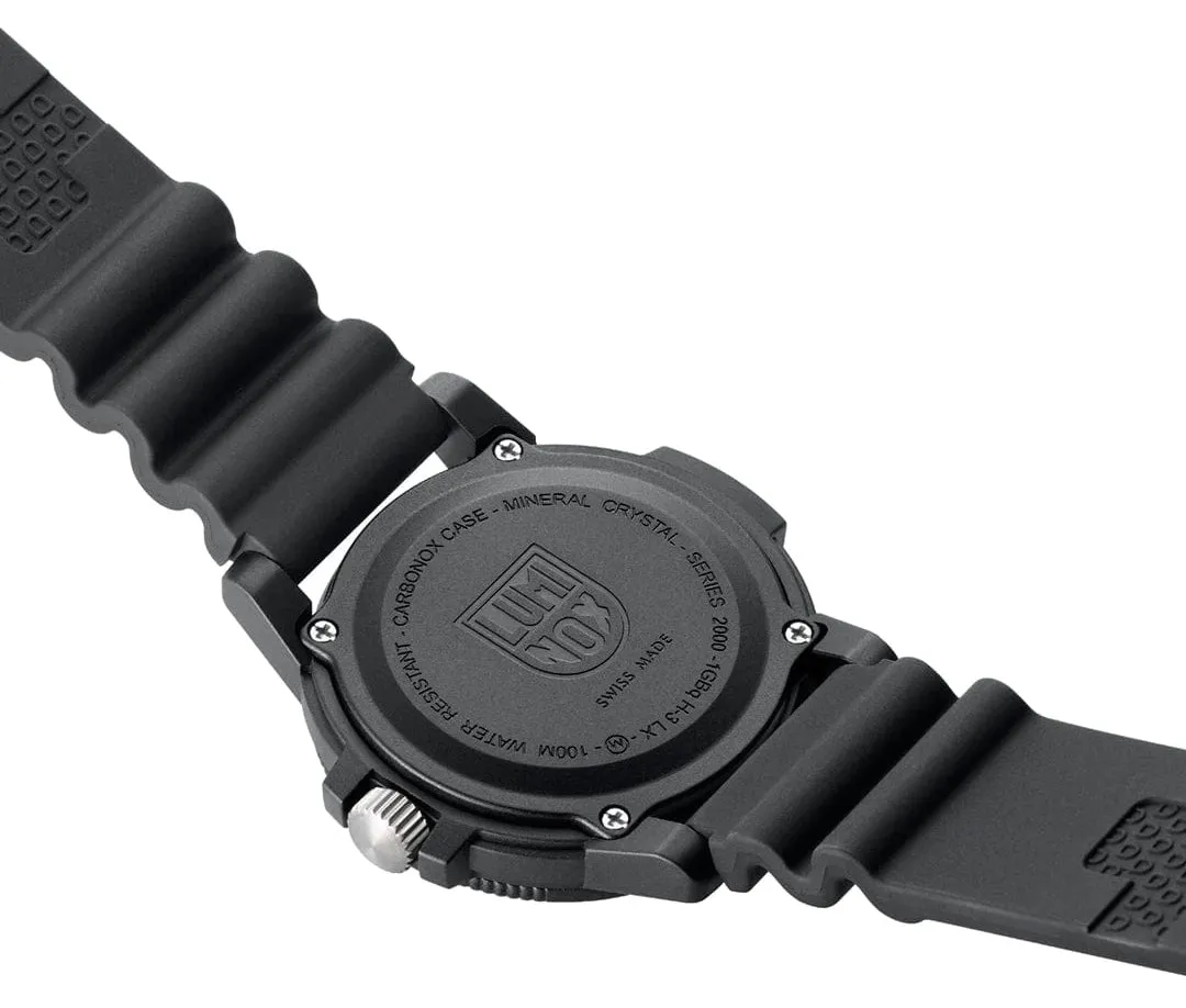 Luminox Sea Bass CARBONOX Black Dial Black Rubber Strap Date Quartz Mens Watch X2.2001