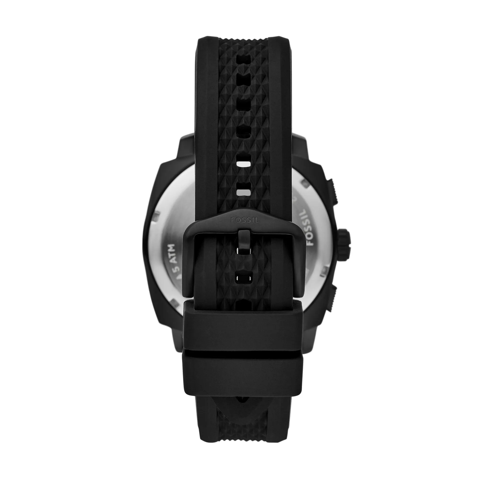Machine Chronograph Black Silicone Watch