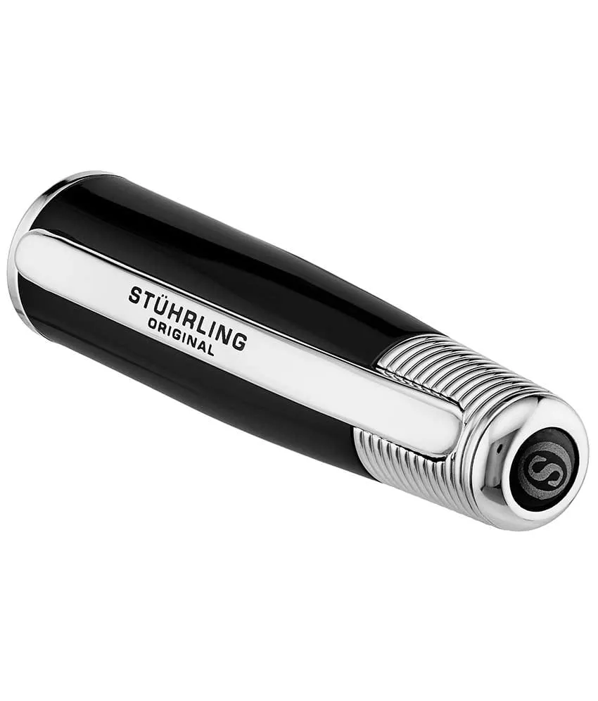 Magna Black Stainless Steel Two-Piece Rollerball Pen