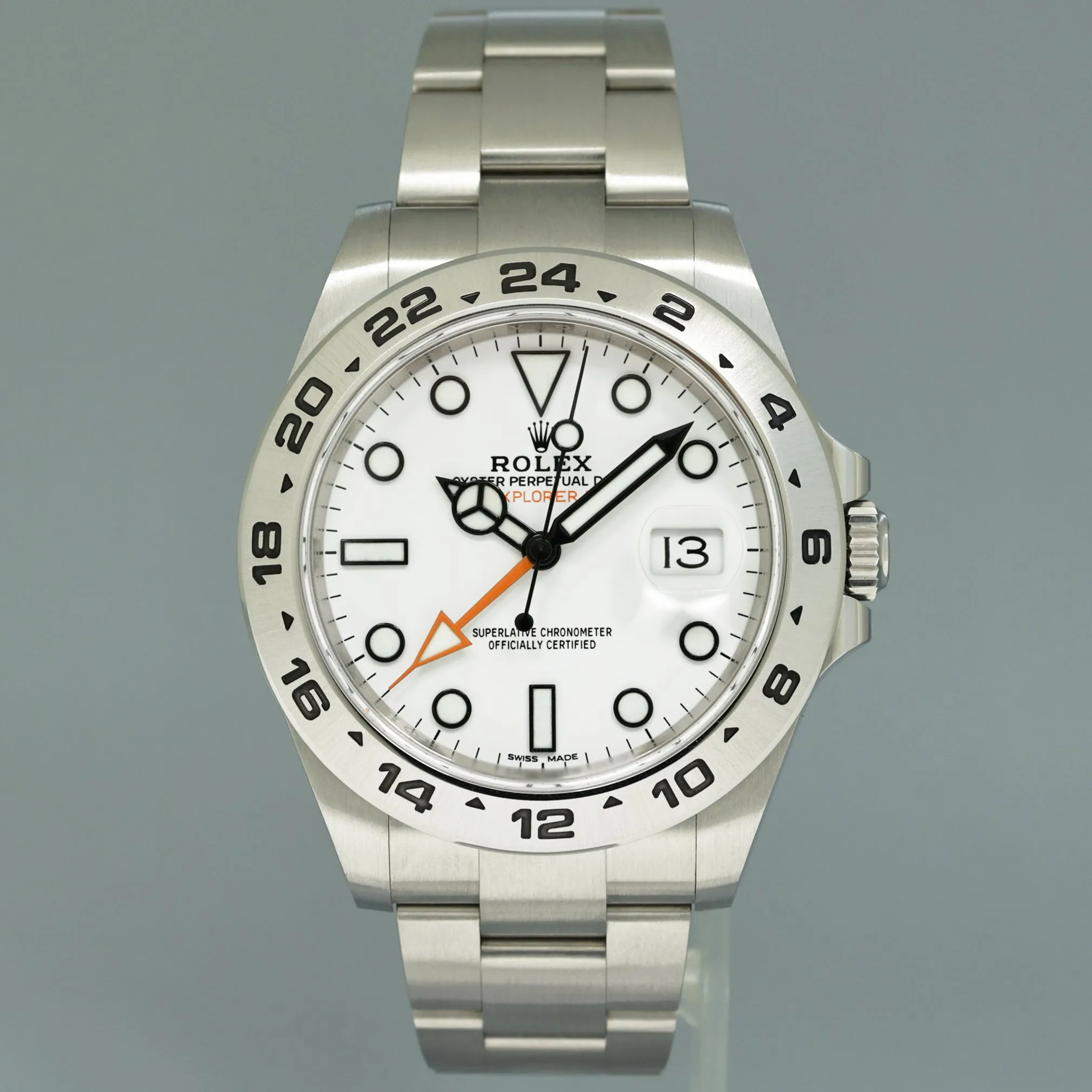 MINT 2020 PAPERS Rolex Explorer II 216570 Polar White Dial Steel 42mm Watch Box