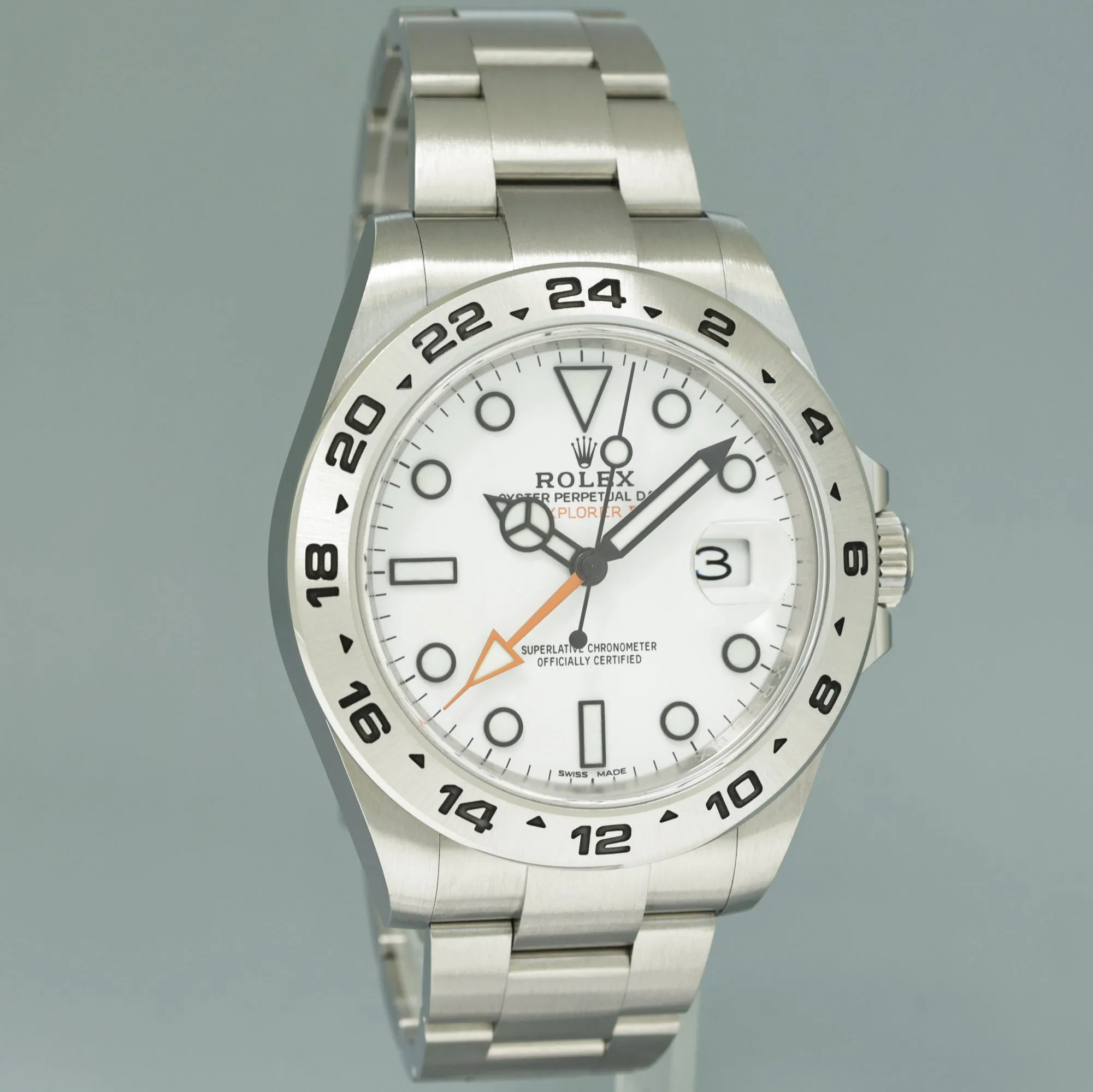 MINT 2020 PAPERS Rolex Explorer II 216570 Polar White Dial Steel 42mm Watch Box