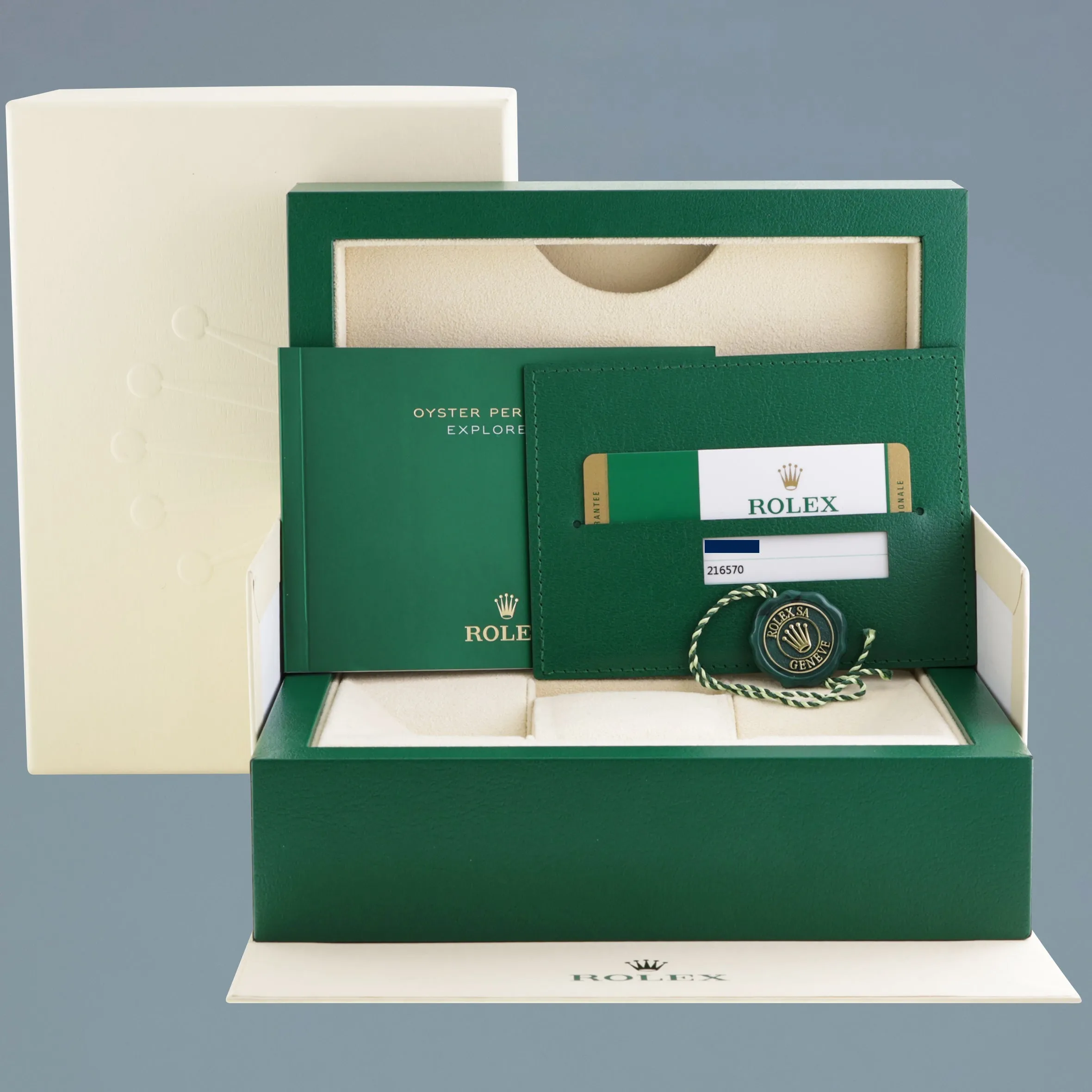 MINT 2020 PAPERS Rolex Explorer II 216570 Polar White Dial Steel 42mm Watch Box