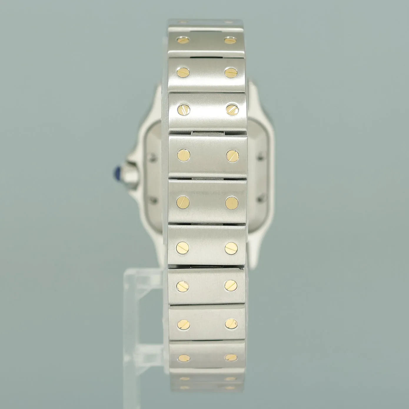 MINT Cartier Santos Galbee 2423 Steel Two Tone Diamond White Automatic 24mm Watch