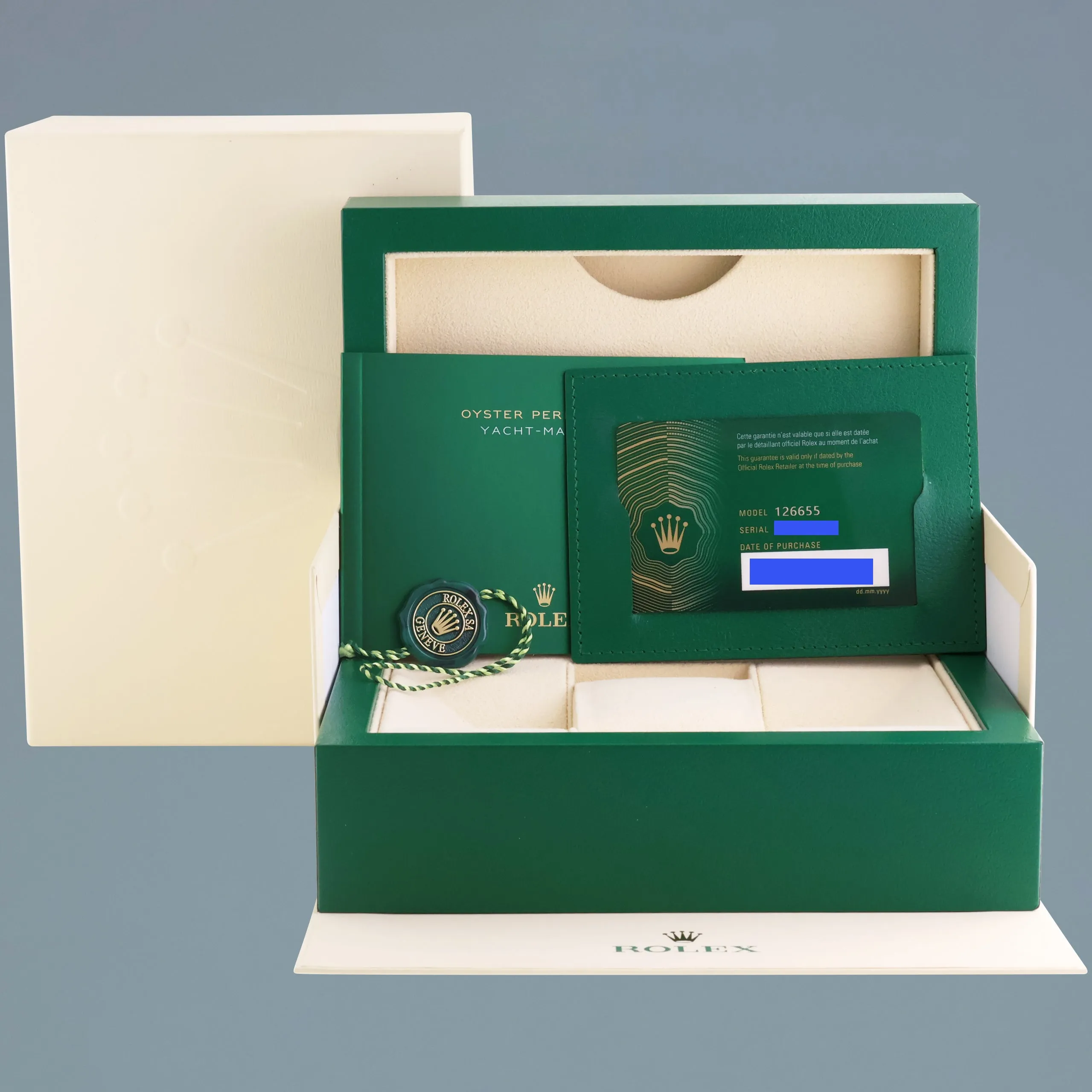 MINT PAPERS Rolex Yacht-Master 126655 Everose 40mm Oysterflex Watch Box