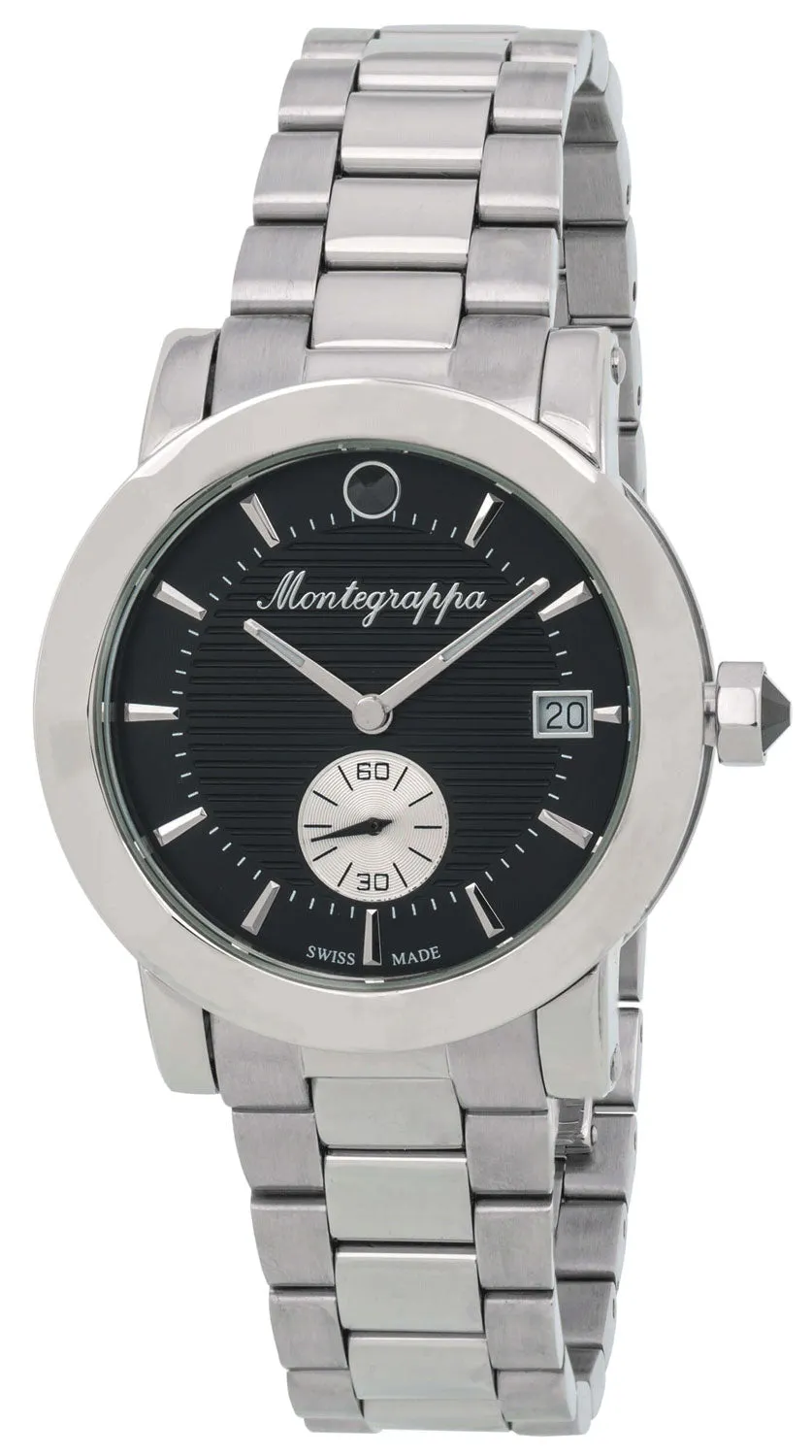 Montegrappa Nerouno Black Dial Date Stainless Steel Quartz Women's Watch IDLNWA11