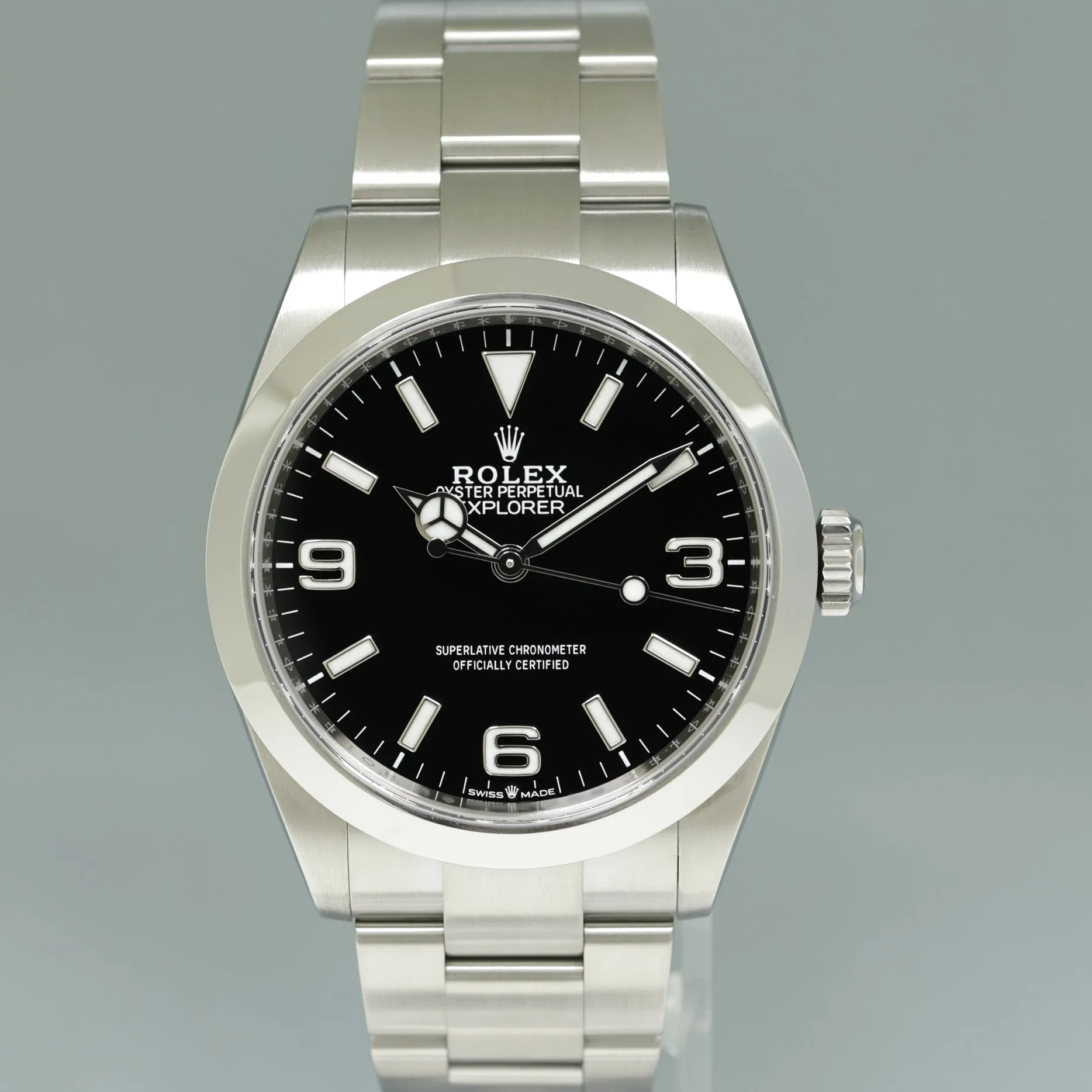 NEW PAPERS 2023 Rolex 224270 Explorer Black Arabic Dial Steel 40mm Oyster Watch Box