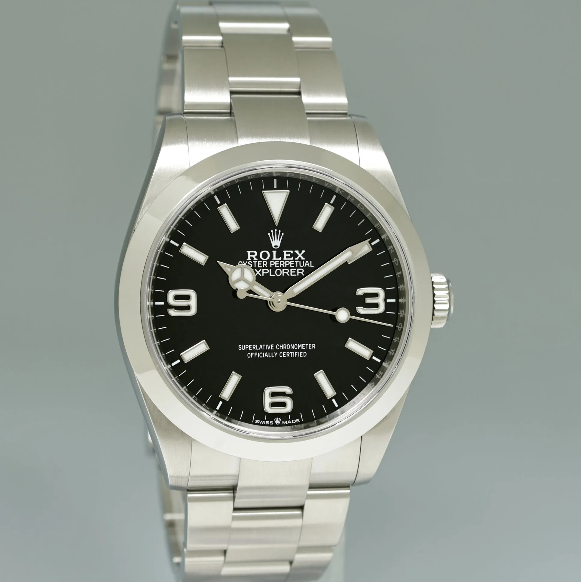 NEW PAPERS 2023 Rolex 224270 Explorer Black Arabic Dial Steel 40mm Oyster Watch Box