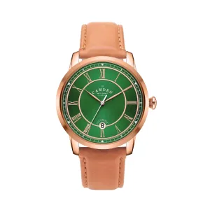 No.29 Automatic Rose Gold, Green and Tan