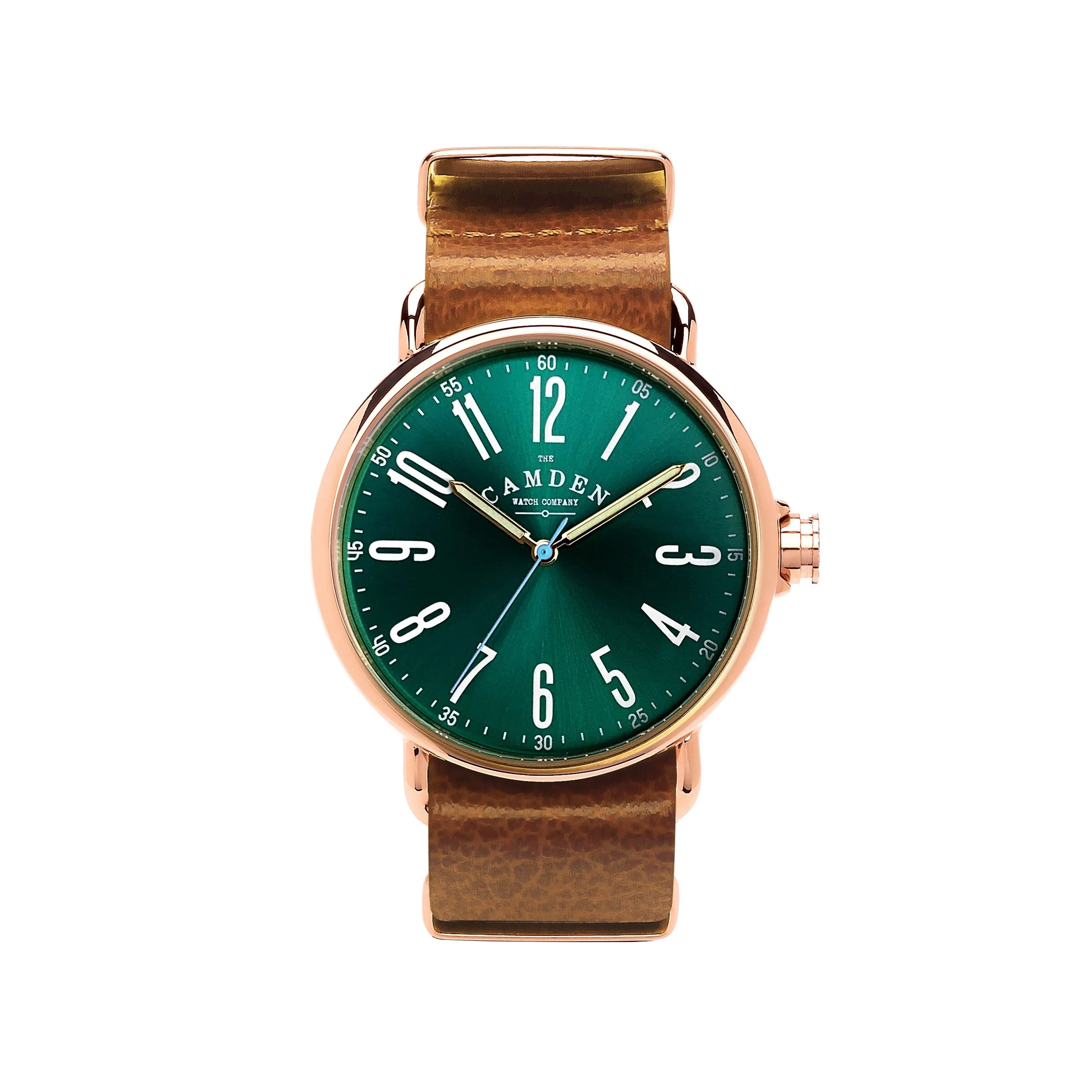 No.88 Rose Gold, Green and Tan Leather