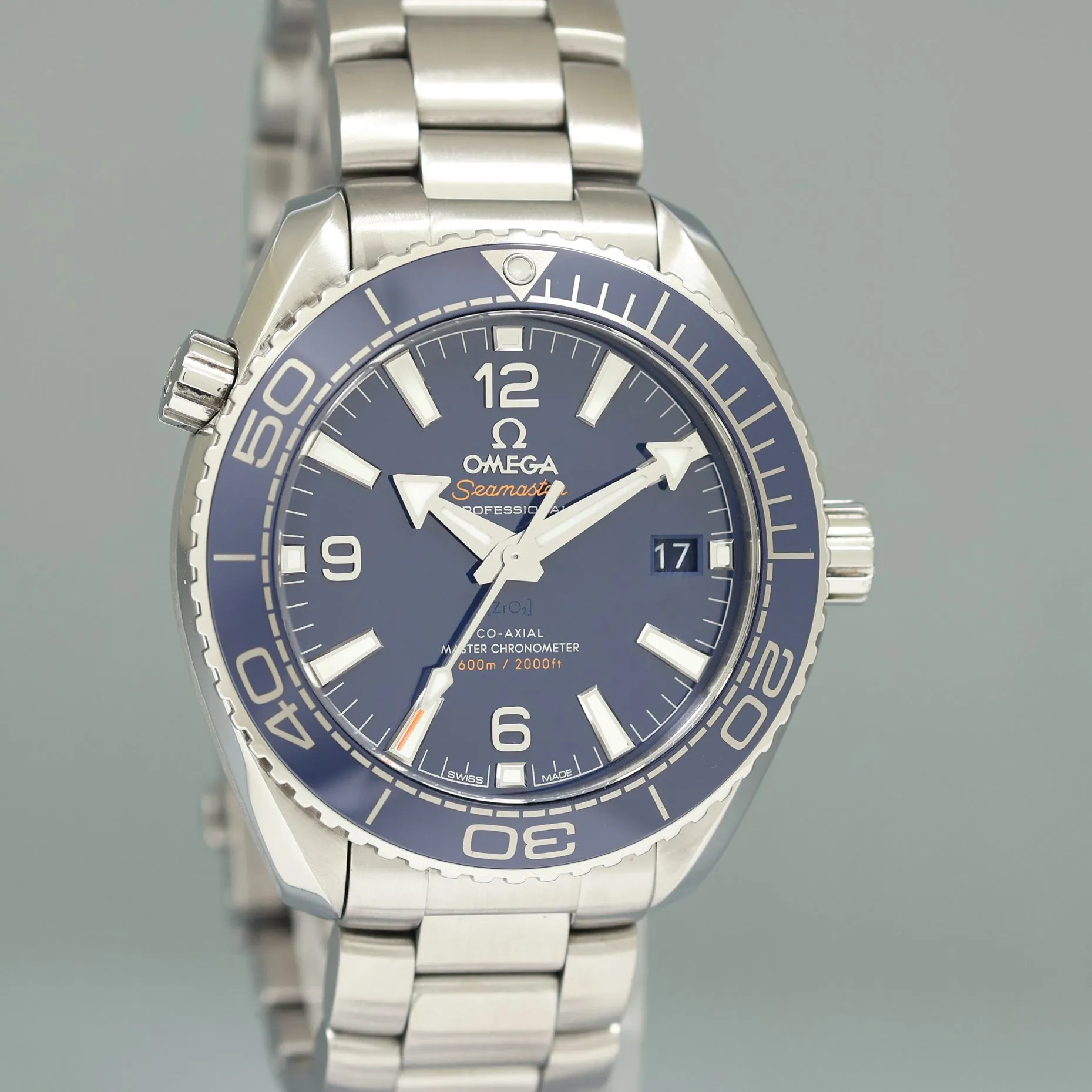 Omega Seamaster Planet Ocean 600M 215.30.40.20.03.001 Steel 39.5mm Blue Watch Box