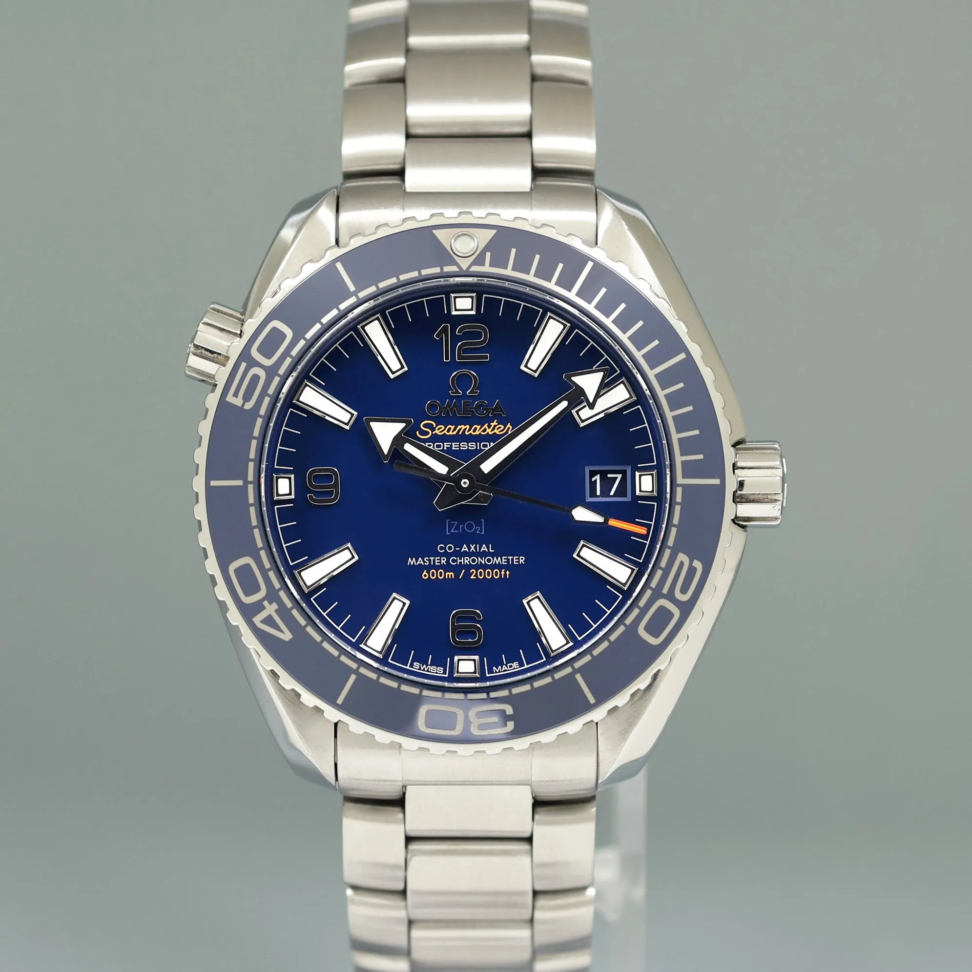 Omega Seamaster Planet Ocean 600M 215.30.40.20.03.001 Steel 39.5mm Blue Watch Box