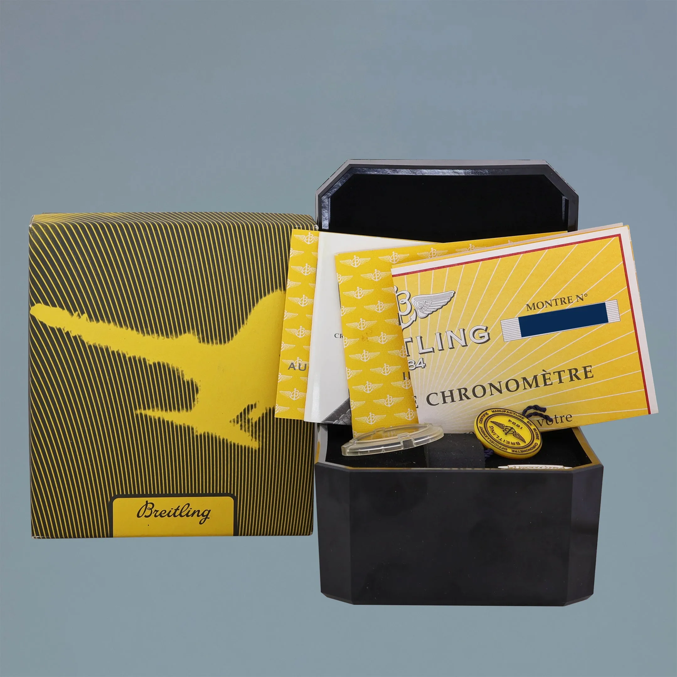 PAPERS Breitling Crosswind Automatic D13355 Two Tone Gold 42mm White Watch Box