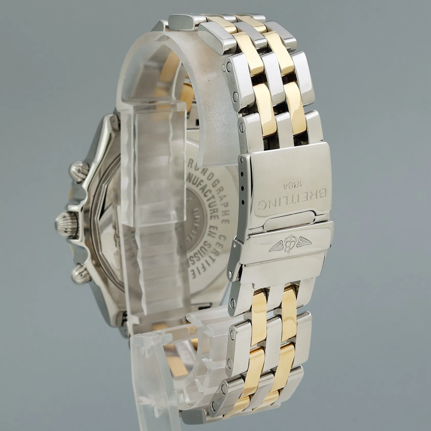 PAPERS Breitling Crosswind Automatic D13355 Two Tone Gold 42mm White Watch Box