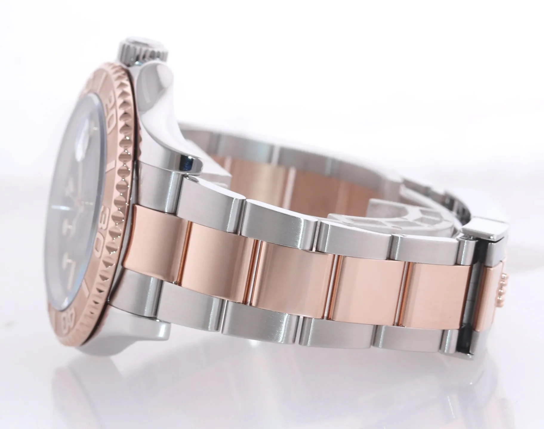 PAPERS MINT 2018 Rolex Yacht-Master 116621 CHOCOLATE 40mm Rose Gold Steel Watch
