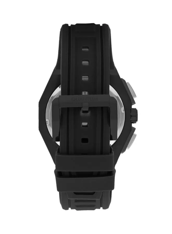 Quantum Black Chronograph Silicone Strap Men's Watch PWG1078.651