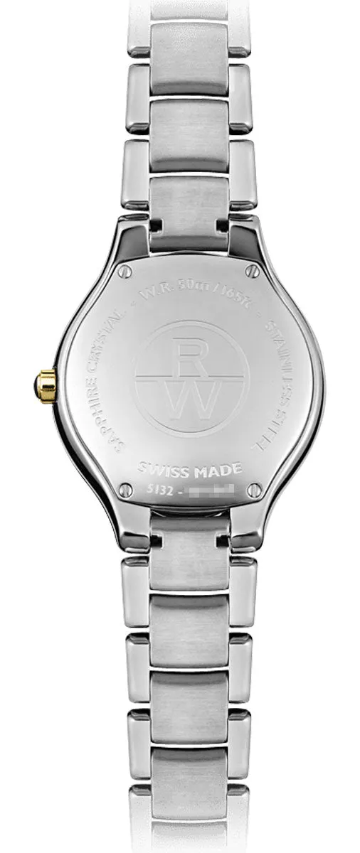 Raymond Weil Noemia Two-Tone Stainless Steel Mother-Of-Pearl Dial Diamonds Quartz Womens Watch 5132-S1P-00966
