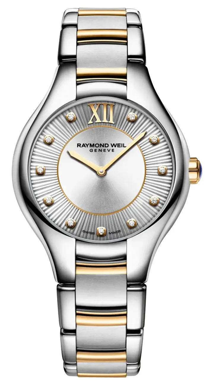 Raymond Weil Noemia Two-Tone Stainless Steel Silver Dial Diamonds Quartz Womens Watch 5132-STP-65181