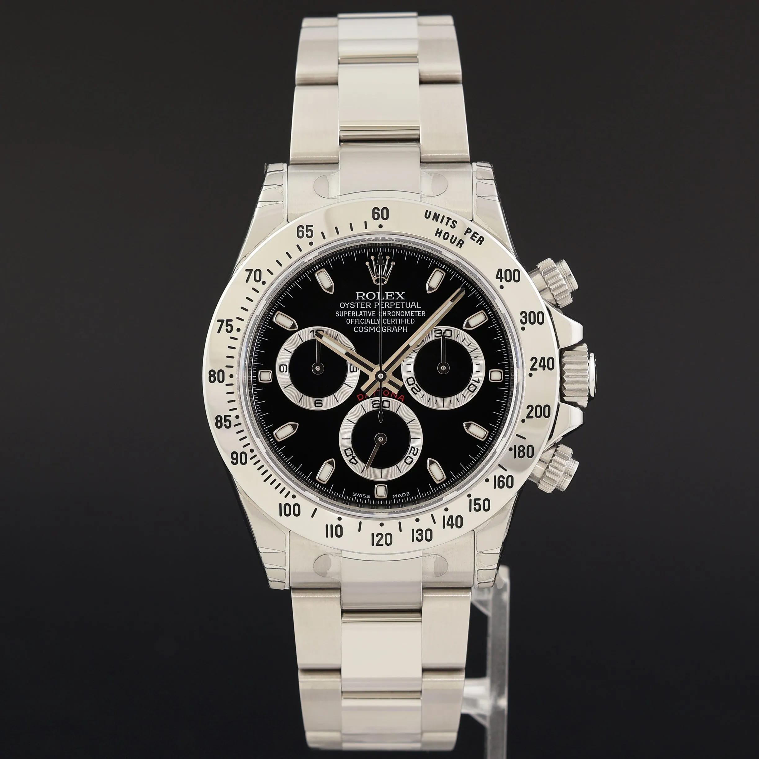 STICKERS NEW 2011 Rolex Daytona 116520 Black Dial Steel Chronograph 40mm Watch Box