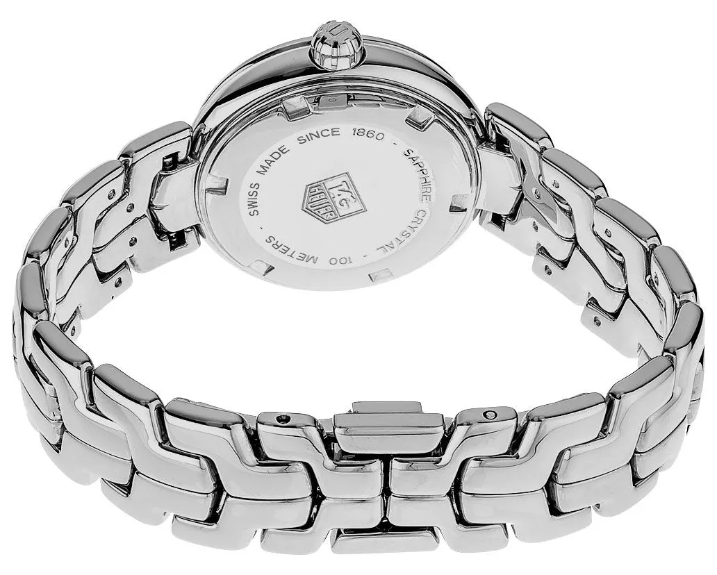 TAG Heuer Link Stainless Steel Silver-Tone Dial Diamonds Date Quartz Womens Watch WAT1414.BA0954