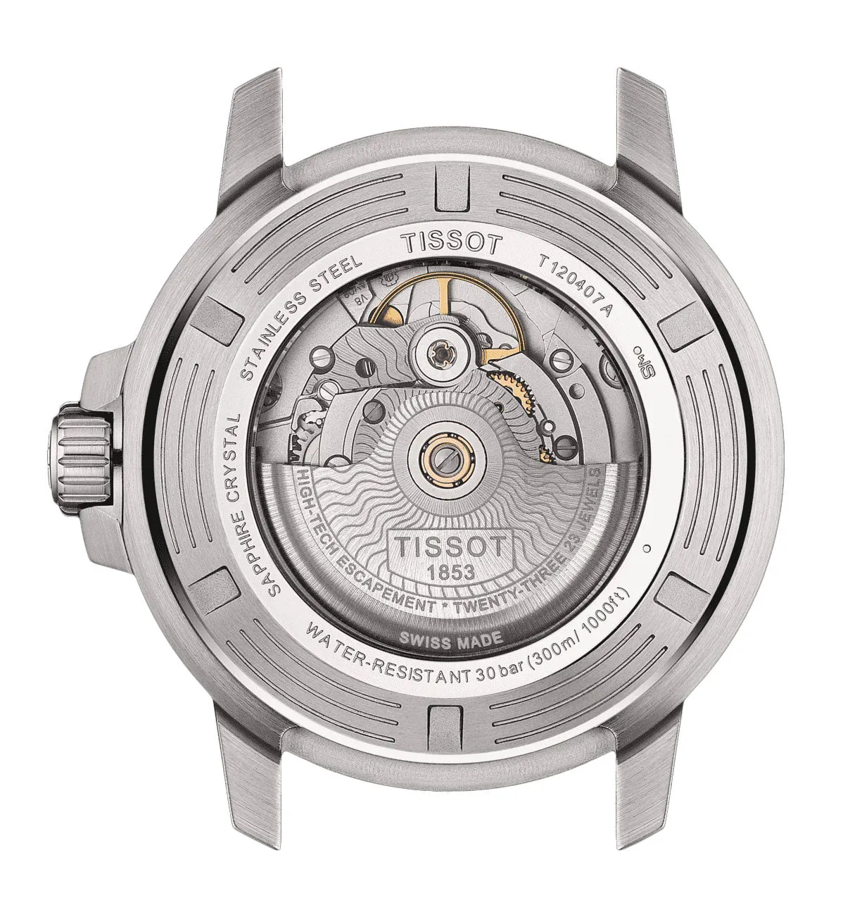 Tissot T-Sport Seastar 1000 Automatic Powermatic 80 Stainless Steel Green Dial Date Divers Mens Watch T120.407.11.091.01