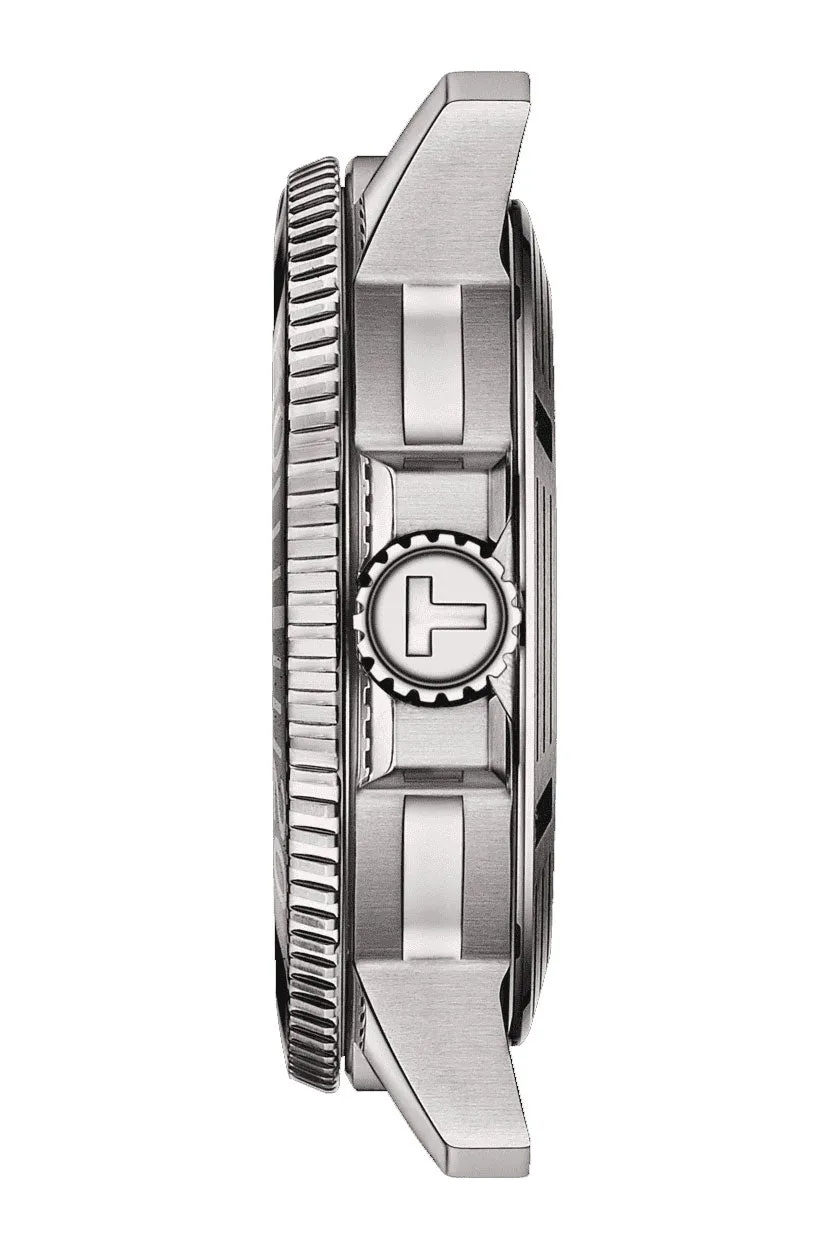 Tissot T-Sport Seastar 1000 Automatic Powermatic 80 Stainless Steel Green Dial Date Divers Mens Watch T120.407.11.091.01