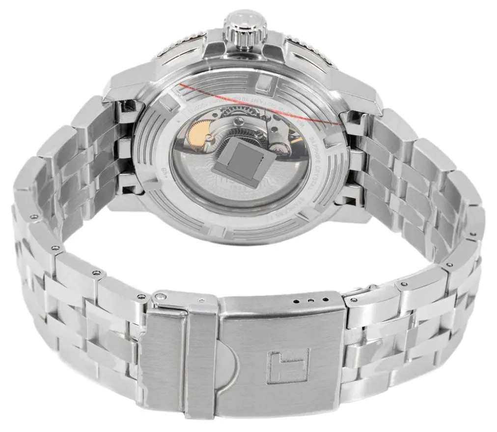 Tissot T-Sport Seastar 1000 Automatic Powermatic 80 Stainless Steel Green Dial Date Divers Mens Watch T120.407.11.091.01