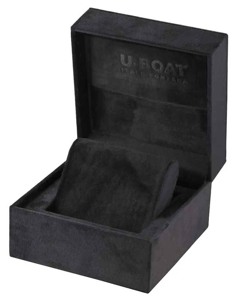 U-Boat Capsoil Doppiotempo Black DLC Steel Black Dial Black Rubber Strap Swiss Electro-mechanical Mens Watch 8840
