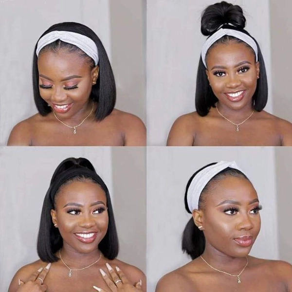 Weekly Special | Affordable Headband Bob Wig 100% Human Hair (Get 2 Free Trendy Headbands)